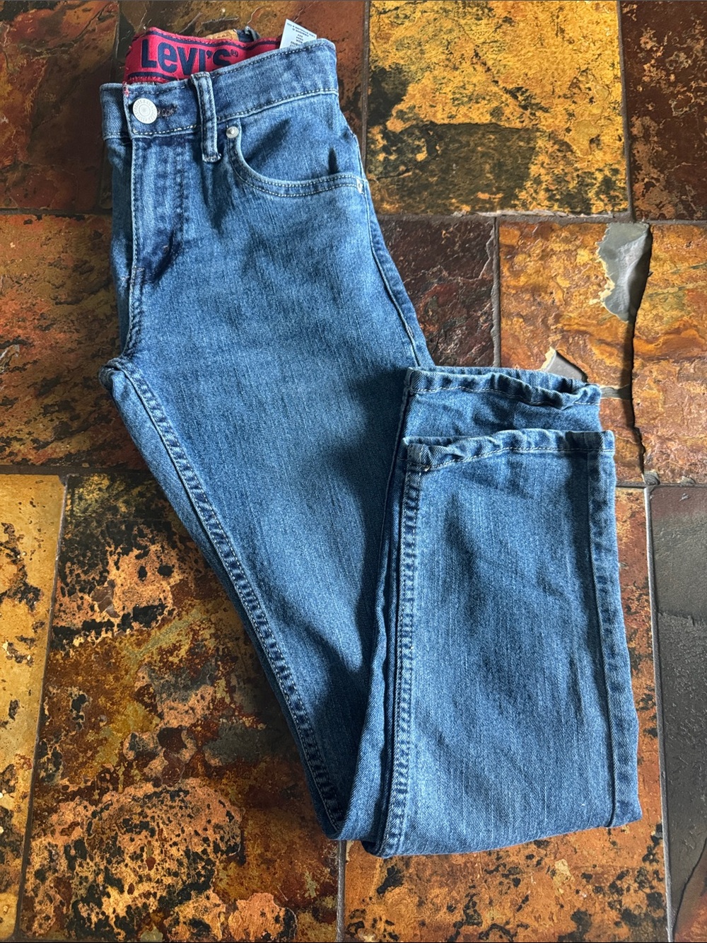 Levi's Boys Medium Blue Slim-Straight Jeans (1161)